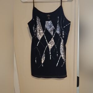 Elegant Black and Silver Women's Top